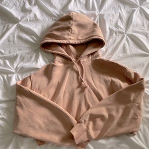Aritzia TNA Cozy af crop hoodie mauve mousse pink Size 2